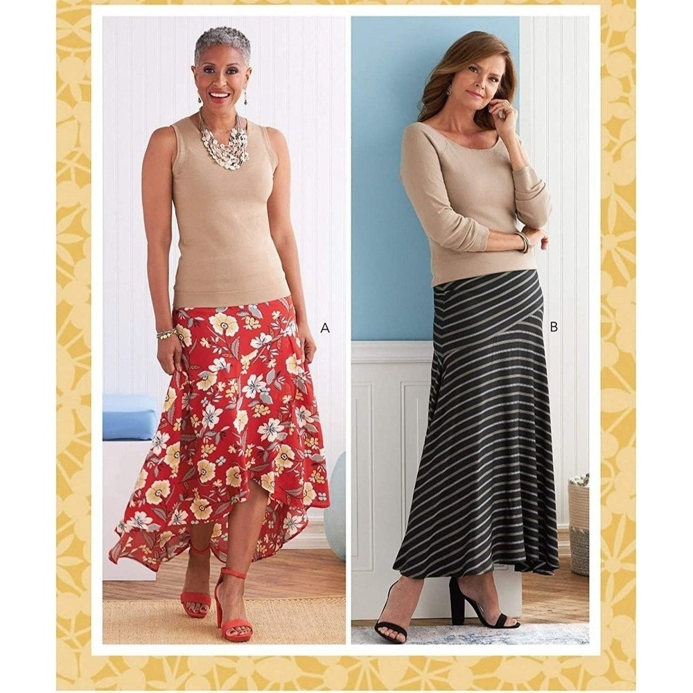 Butterick Sewing Pattern 6818 10957 Hi Low Flared Skirt Size 6-14